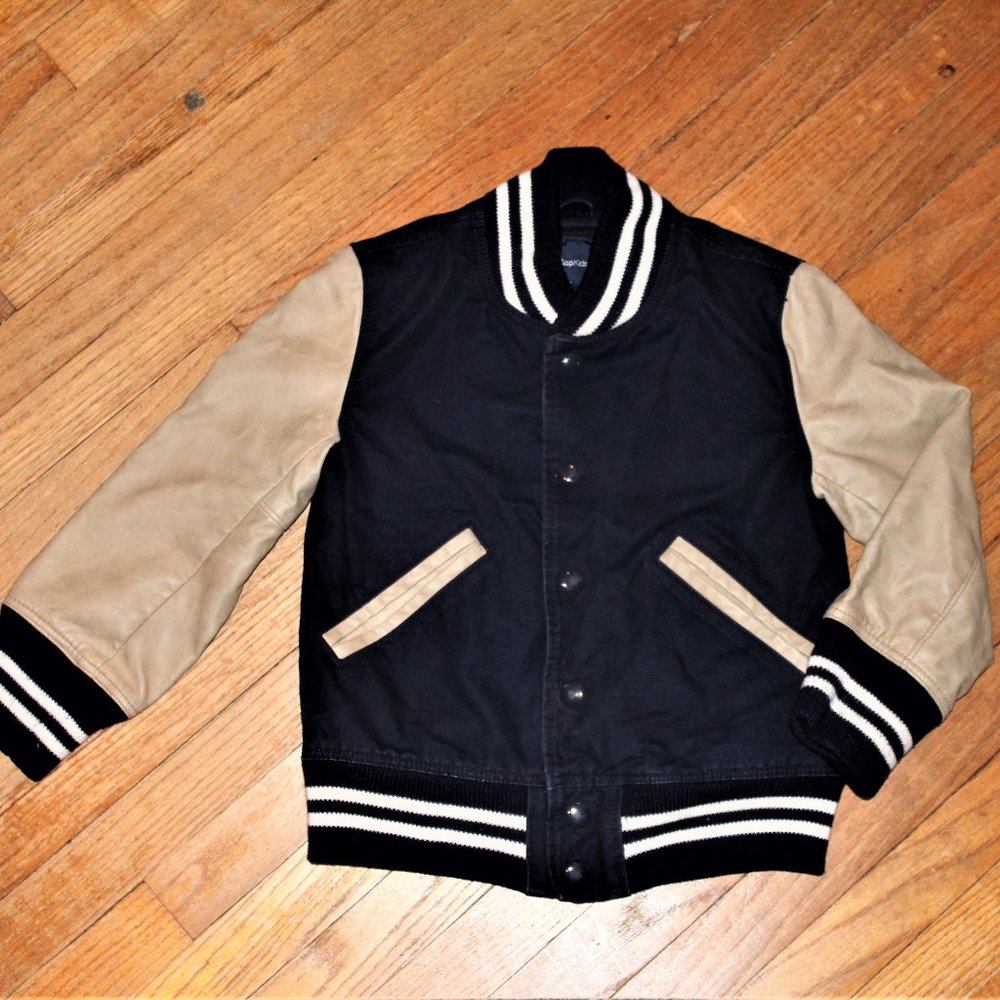 SOLD GAP | kids letterman jacket navy - Picture 3 of 7
